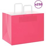  Papirnate vrećice 250 kom s ručkama ružičaste 32x22x24 cm | shoptok.hr