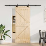  Klizna vrata NARVIK Prirodna i crna 85 x 210 cm (213,5 cm) | shoptok.hr