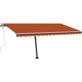 Tenda samostojeća tenda na ručno uvlačenje 450x300cm narančasto-smeđa | shoptok.hr
