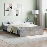 Maison Chic Posteljni okvir - Dvoposteljna postelja - Zakonska postelja z vzglavjem in vznožjem betonsko siv 120x190 cm-J16169, (21765228) | Shoptok.si
