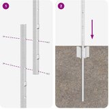  Stup za ogradu 11 pcs Srebrno 140 cm Čelik | shoptok.hr