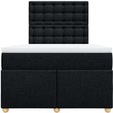  Krevet box spring s madracem crni 120 x 190 cm od tkanine | shoptok.hr