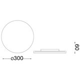 Ideal Lux - LED spoljašnja zidna lampa PUNTO LED/16W/230V CRI prečnik 30 cm IP54 crna | Eponuda.com