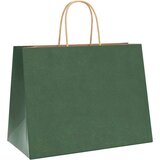  Papirnate vrećice 250 kom s ručkama zelene 32x17x25 cm | shoptok.hr