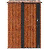  Vrtne šupe Smeđa 140,5 x 74 x 200 cm Metal | shoptok.hr