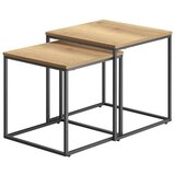 BOLZZ Kvadratni sto za kafu 2 kom - hrast / crne noge Cene