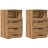 vidaXL Noćni ormarići 2 kom Artisan hrast 40x36x65 cm izrađeno drvo | shoptok.hr