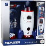 Lean Toys Bela vesoljska raketa z rdečimi in temno modrimi elementi | Shoptok.si