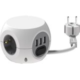  PP3/1,5/3USB punjač priključnica Mini Cube 3/3USB 1,5met Cijene