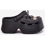 Boto Women's Slide Sandals On Chunky Platform With Embellishments Black Vivira | Shoptok.si