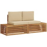  Set vanjskih sofa s jastukom 2 Komad Prirodna i bež | shoptok.hr