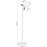  Stojeća lampa FELIX 1xGU10/9W/230V crna | Eponuda.com