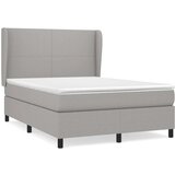  Box spring posteljni z vzmetnico svetlo siv 140x190 cm blago, (20898450) | Shoptok.si