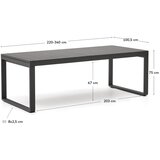 Kave Home Metalni vrtni stol 100.5x220 cm Galdana – | shoptok.hr