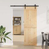  Klizna vrata s priborom za montažu 70 x 210 cm masivna borovina | shoptok.hr