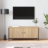 TV ormarić s vratima boja hrasta 102x35x45 cm konstruirano drvo | shoptok.hr