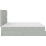  Okvir kreveta s madracima svijetlosivi 200x200cm baršunasti | shoptok.hr