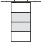  Klizna vrata s priborom 102,5x205 cm kaljeno staklo i aluminij | shoptok.hr