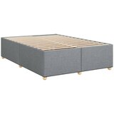  Krevet box spring s madracem svjetlosivi 140x200 cm od tkanine Slike