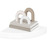  Plutajuća kutna polica visoki sjaj bijela 25x25x3,8 cm MDF | shoptok.hr