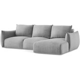 Makamii Svijetlo siva sklopiva kutna garnitura (s desnim kutom/s ležaljkom) Leila – | shoptok.hr