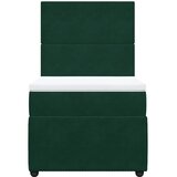 Box spring krevet s madracem tamnozeleni 80 x 200 cm baršunasti | shoptok.hr