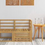 Vanjski kutni kauč Čvrsto drvo akacije Bijela 63 x 63 x 73 cm | shoptok.hr