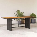  Vrtni stol s pločom od drva bagrema crni 190x80x74 cm poliratan Cijene