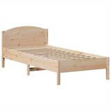 vidaXL Krevet s regalom za knjige bez madraca 75x190 cm borovina | shoptok.hr