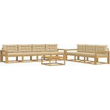  Set vanjskih sofa 7 kom. Bijela i bež | shoptok.hr