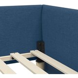 vidaXL Kutni okvir kreveta s uzglavljem Plava 80 x 200 cm | shoptok.hr