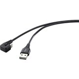 Renkforce Povezovalni kabel USB 2.0 [1x priključek USB A - 1x priključek USB C] 1,00 m črno pod kotom pri 180 stopinjah USB kabel USB 2.0 US, (20417152) | Shoptok.si