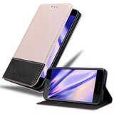 Cadorabo Ohišje, združljiv s HTC v rose Gold Black - Zaščitni pokrov z magnetnim zapiranjem, stoječo funkcijo in režo za kartico, (20588125) | Shoptok.si