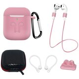  Kompletan set silikonskog kućišta za AirPods 2 / AirPods 1 - Ružičasta KP27719 Cijene