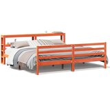  Okvir kreveta bez madraca voštano smeđi 200x200 cm od borovine | shoptok.hr
