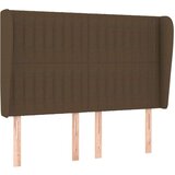  Vzglavje z ušesi temno rjavo 147x23x118/128 cm blago, (20936008) | Shoptok.si