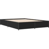  Okvir kreveta crni 140 x 200 cm od konstruiranog drva i metala | shoptok.hr