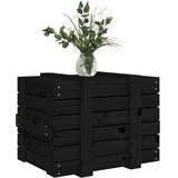  Kutija za pohranu crna 58 x 40,5 x 42 cm od masivne borovine | Eponuda.com