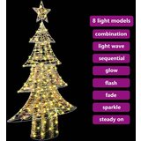 vidaXL Božično drevo med 160 LED Toplo bela 150 cm PET | Shoptok.si