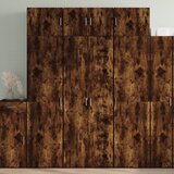 vidaXL Visoka omara dimljen 70x42,5x185 cm hrast inženirski les Cene