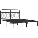  Metalni okvir za krevet s uzglavljem crni 140x200 cm | Eponuda.com