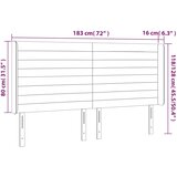  LED uzglavlje tamnosmeđe 183x16x118/128 cm od tkanine | shoptok.hr