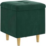  Shranjevalna tabureta Temno zelena 40 x 40 x 45 cm Žamet, (5000208414) | Shoptok.si