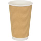  Papirnate šalice za kavu 500 kom 16 oz 400 ml smeđe | Eponuda.ba