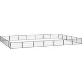  Ograda za pse s 24 panela crna 100 x 50 cm čelik obložen prahom | shoptok.hr