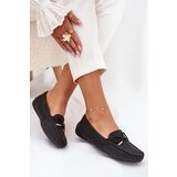 Boto Women's Moccasins With Perforated Pattern And Lacing Black Mirisa | shoptok.hr