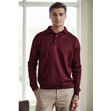 Dewberry 28296 Polo Neck Mens Knit Sweater-BURGUNDY Cijene