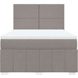vidaXL Krevet s oprugama i madracem smeđesivi 160x200 cm tkanina | shoptok.hr