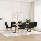  Blagovaonske stolice 6 kom crne od tkanine | shoptok.hr