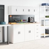  Garažni zidni ormarić izrađen od bijelog drveta | shoptok.hr